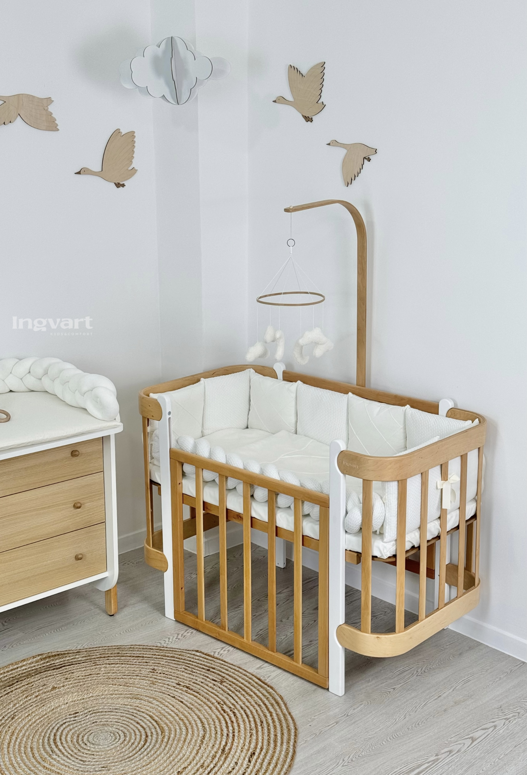 Conjunto Platino Marfil - detalle