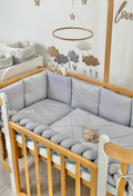 Conjunto satén Platino gris