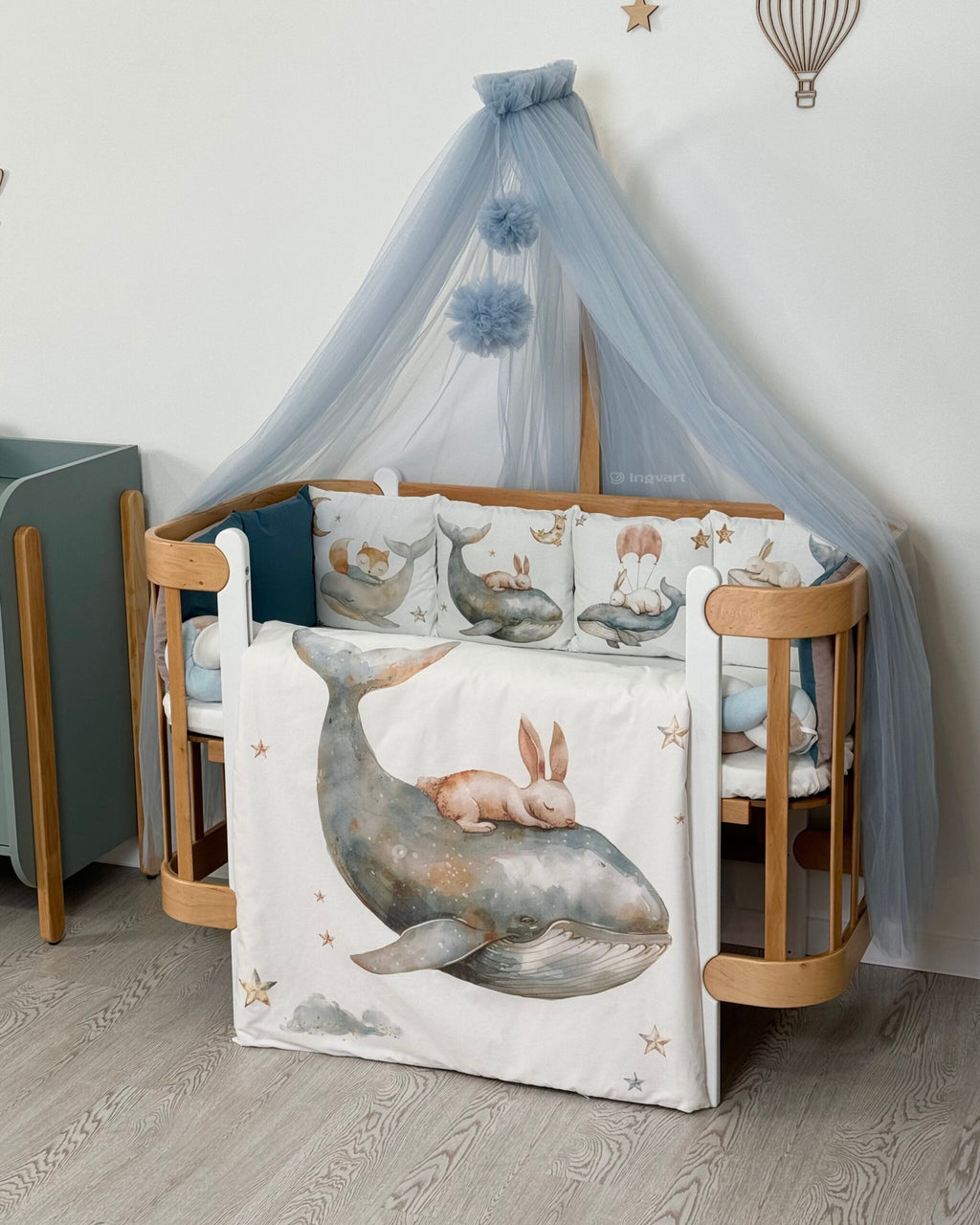 Juego de cama Animales sobre ballenas