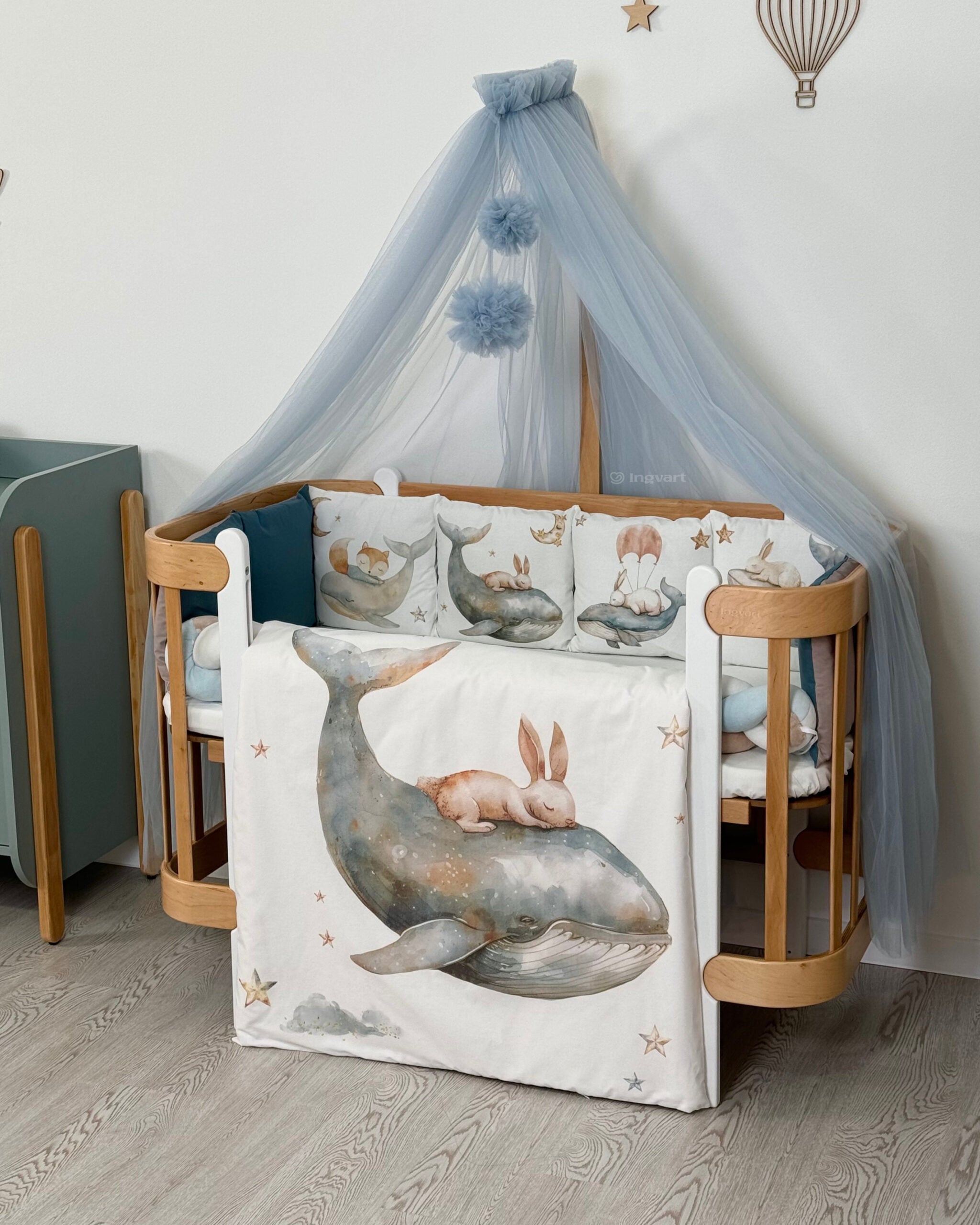 Juego de cama Animales sobre ballenas